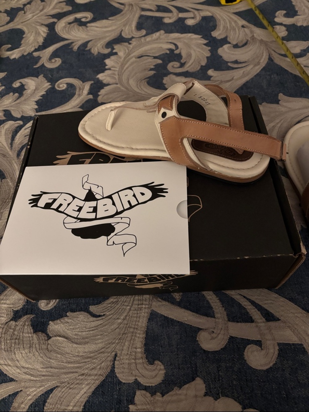Freebird Cream and Tan Leather Sandal. NWOT
